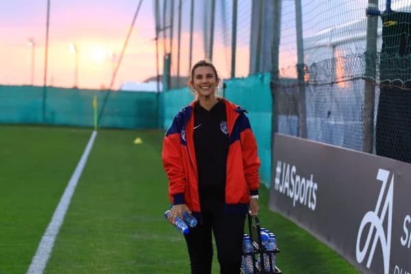 Vanesa Rotondi en el predio de entrenamiento